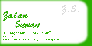 zalan suman business card